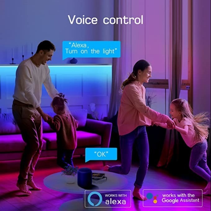 1m 3ft RGB Bendable Led Strip Lights , Flexiable WiFi LED Light Strips